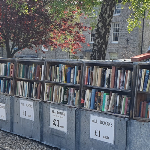 Livres d'occasion dans la ville de Hay-on-Wye, au Pays de Galles