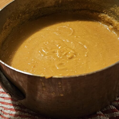 Casserole de vélouté de lentilles aux carotte et à la tomate